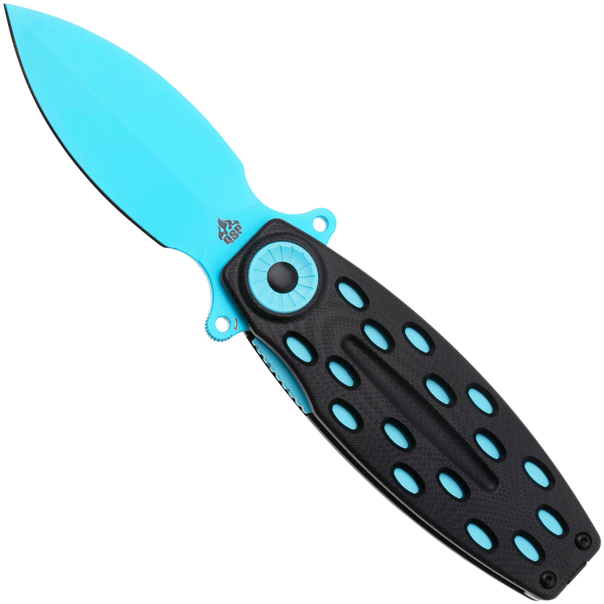 Nóż składany QSP Knife Beetle 162-E, Blue 14C28N, Black G10