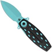 QSP Knife Beetle 162-E, Blue 14C28N, Black G10, coltello da tasca