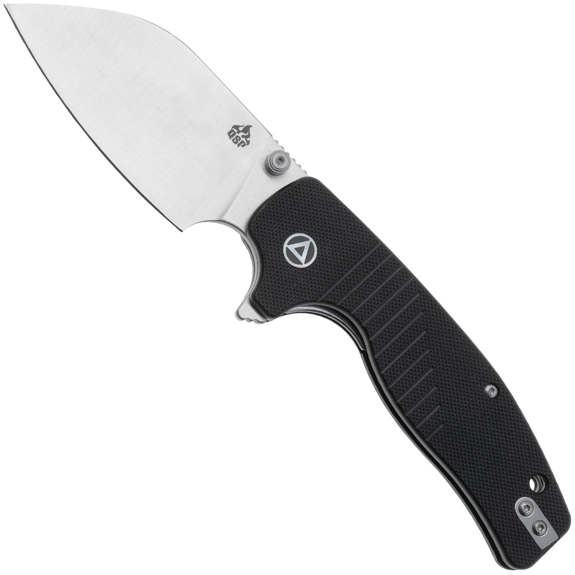 QSP Knife Chefmaster 163-A1, Satin 14C28N, Black G10, couteau de poche, Keanu Alfaro design