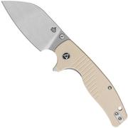 QSP Knife Chefmaster 163-B1, Satin 14C28N, Ivory White G10, couteau de poche, Keanu Alfaro design