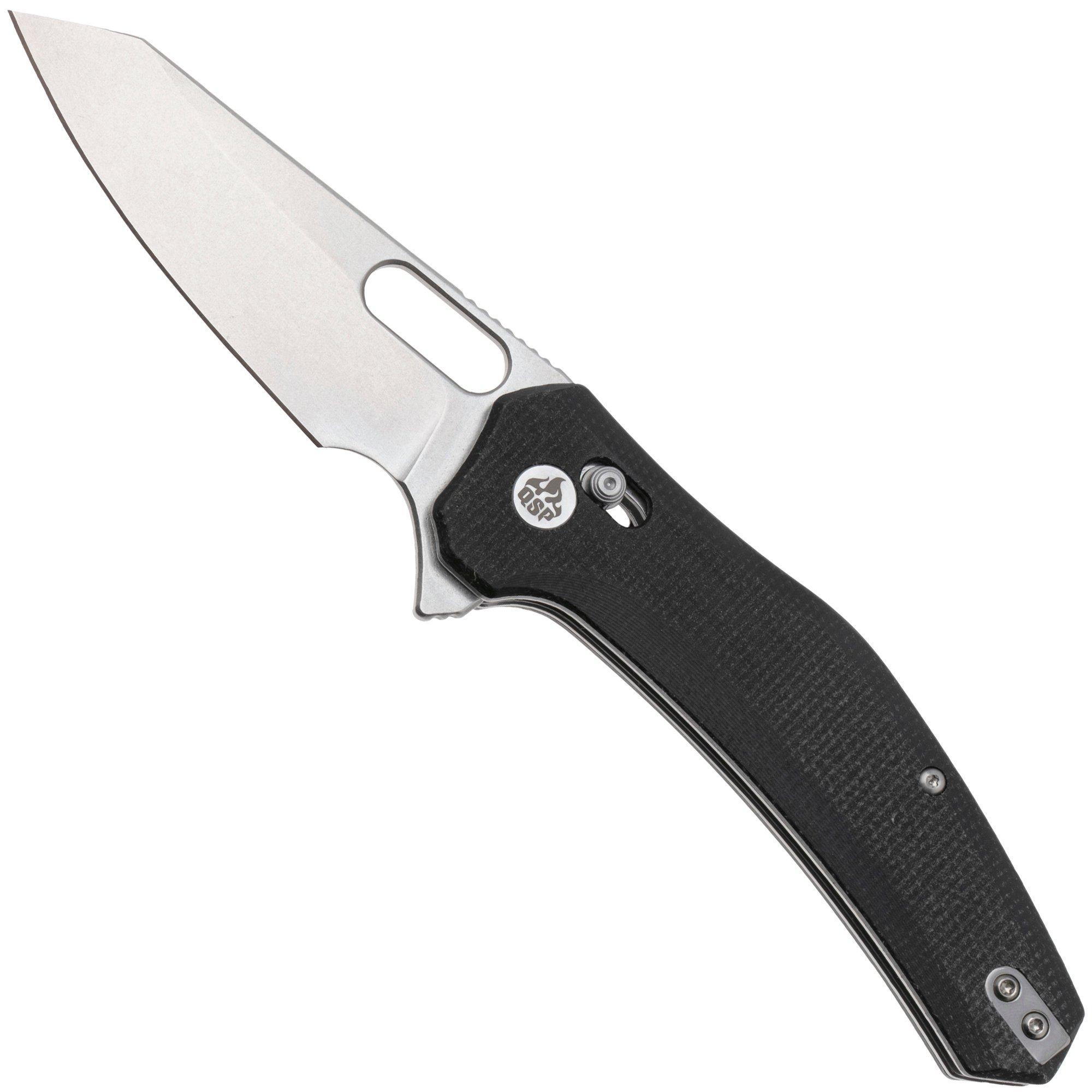 QSP Knife Emu 164-A, Stonewashed 14C28N, Black Micarta, Taschenmesser