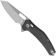 QSP Knife Emu 164-A, Stonewashed 14C28N, Black Micarta, couteau de poche