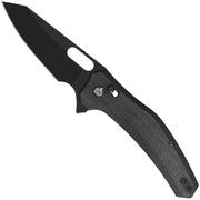 QSP Knife Emu 164-A2, Black 14C28N, Black Micarta, coltello da tasca