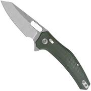 QSP Knife Emu 164-B1, Stonewashed 14C28N, Green Micarta, pocket knife