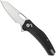 Image pour QSP Knife Emu 164-C1, Stonewashed 14C28N, Black Coarse G10, couteau de poche
