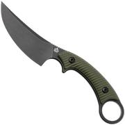 QSP Knife Viper QS166-B2 Blackwashed 10Cr15MoV, Green G10, Fahrtenmesser