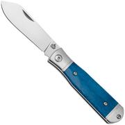 QSP Knife Jumping Jack QS167-B Satin 14C28N, Blue Bone, zakmes