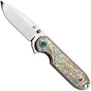 Afbeelding voor QSP Knife Nebula QS168-A Mirror Polish 14C28N Mother of Pearl, zakmes