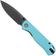 Afbeelding voor QSP Knife Ferret QS170-B2, Black Nitro-V, Sky Blue G10 zakmes