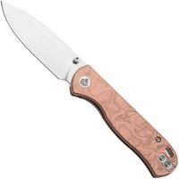 Afbeelding voor QSP Knife Ferret QS170-E1, Stonewashed Nitro-V, Copper Aluminum Foil G10 zakmes