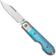 Afbeelding voor QSP Knife Moray QS171-A, Limited Edition, Satin Vanax, Blue Crystallized Titanium zakmes