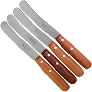 Robert Herder Buckels set di 4 coltelli da colazione, legno di prugno, carbonio