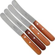 Robert Herder Buckels juego de 4 cuchillos de desayuno, madera de ciruelo, carbón