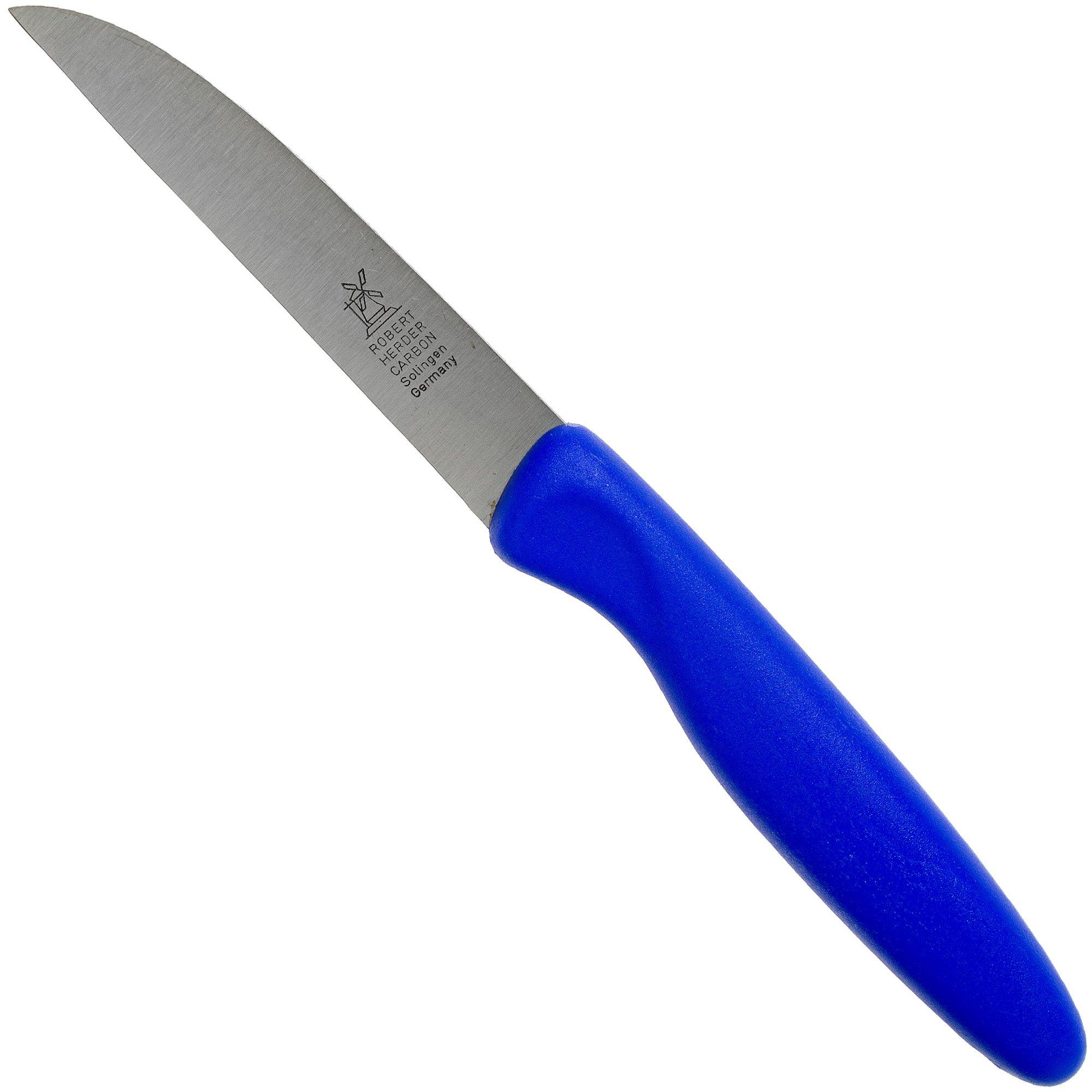Nóż do obierania Robert Herder straight classic, stal węglowa, niebieski, 8,5 cm