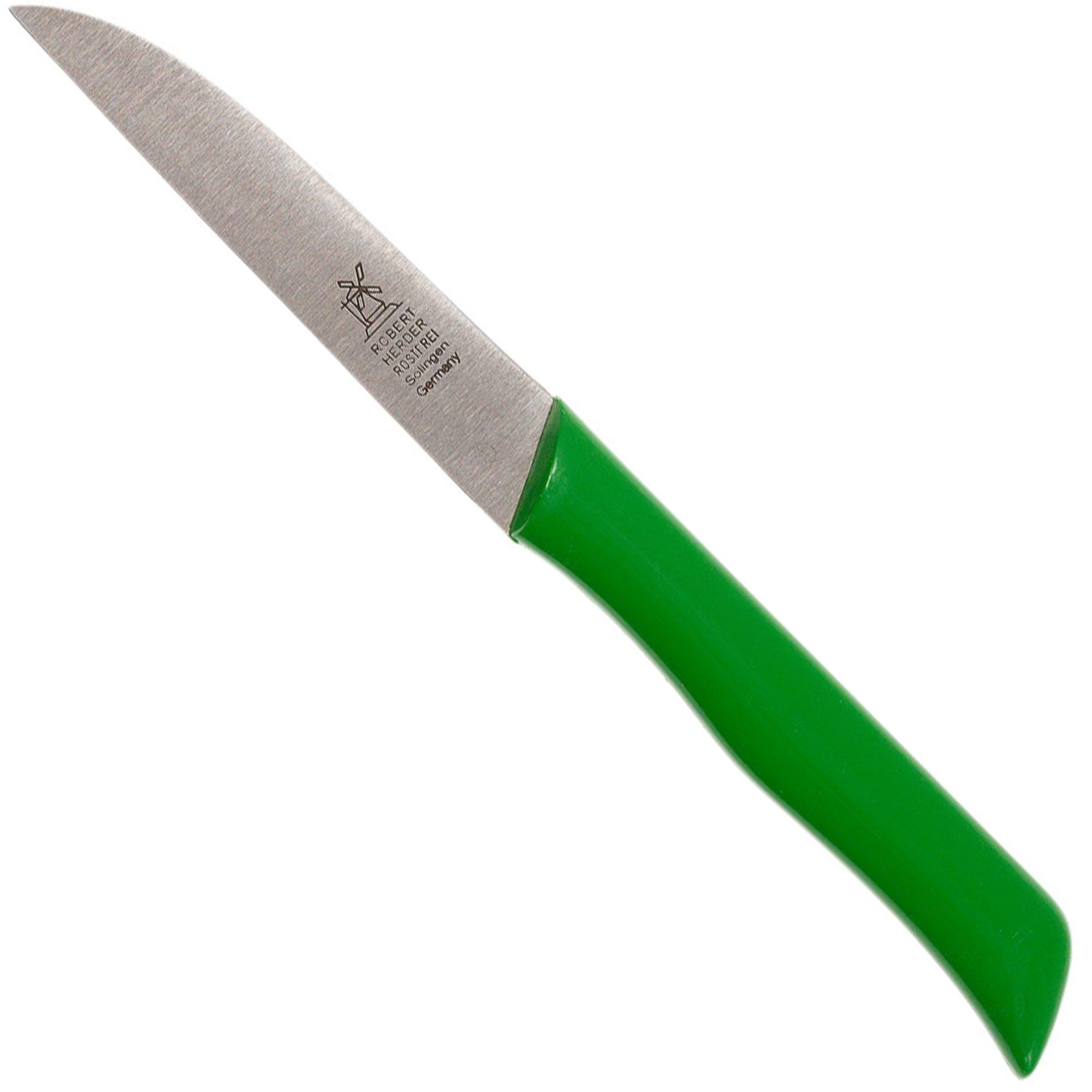 Nóż do obierania Robert Herder 1966 straight classic, zielony, 8,5 cm
