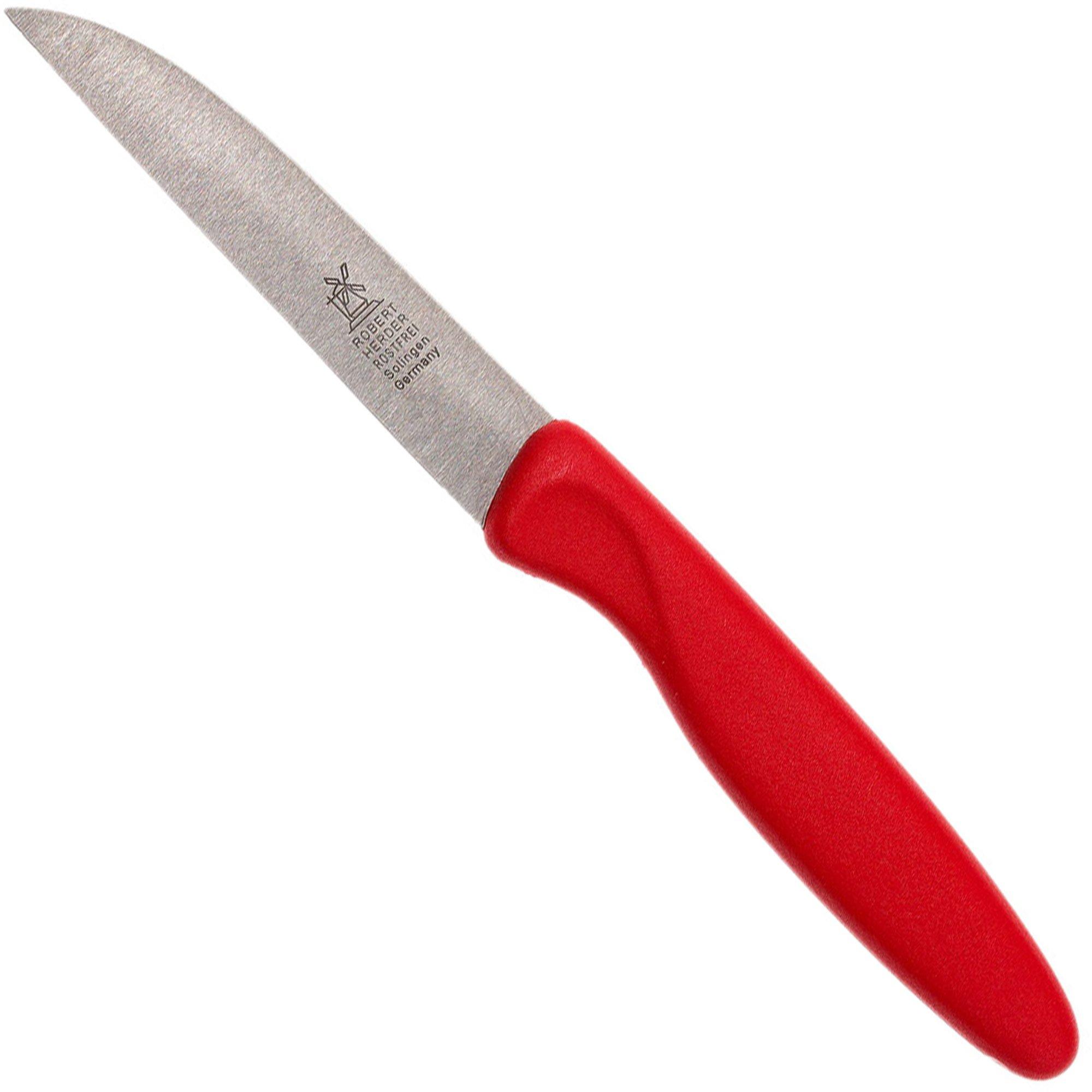 Nóż do obierania Robert Herder straight classic, czerwony, 8,5 cm