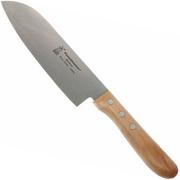 Robert Herder coltello Santoku 16.5 cm in legno di faggio rosso