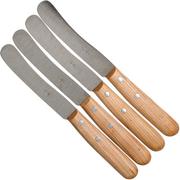 Robert Herder Buckels stainless steel set of 4 breakfast knives, cherry wood