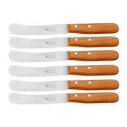 Robert Herder Buckels 9554200202 acier inoxydable, bois de cerisier, set de 6 couteaux à petit déjeuner