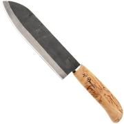 Bild für Roselli Japanese Chef Knife R710 Carbon Steel, Curly Birch, Santoku, 17.5 cm