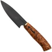 Afbeelding voor Roselli Allround Knife R750D Carbon Steel, Stained Curly Birch, universeelmes, 12 cm
