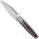 Image for Rike Knife Baidi 13205-3 Bead Blasted Bohler M390, Titanium, Red Carbon Fiber Inlay, pocket knife