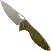 Rike Knife Hummingbird Plus Brown Green G10 zakmes
