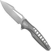 Rike Knife Thor 5 Bead Blasted M390, Plain Titanium, couteau de poche intégral