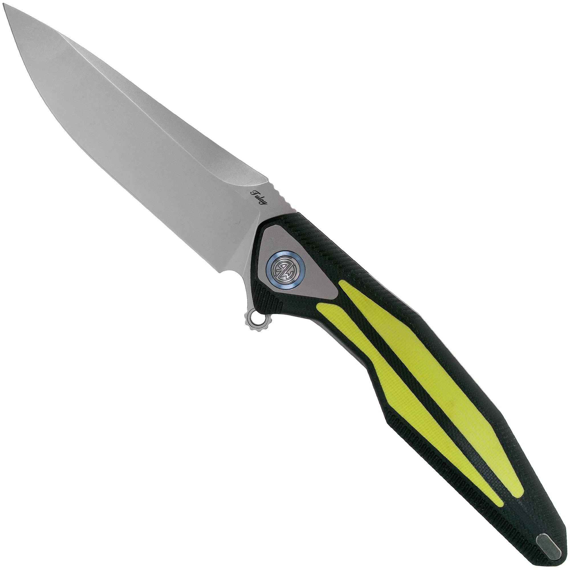 Nóż składany Rike Knife Tulay Black-Fluorescent Green