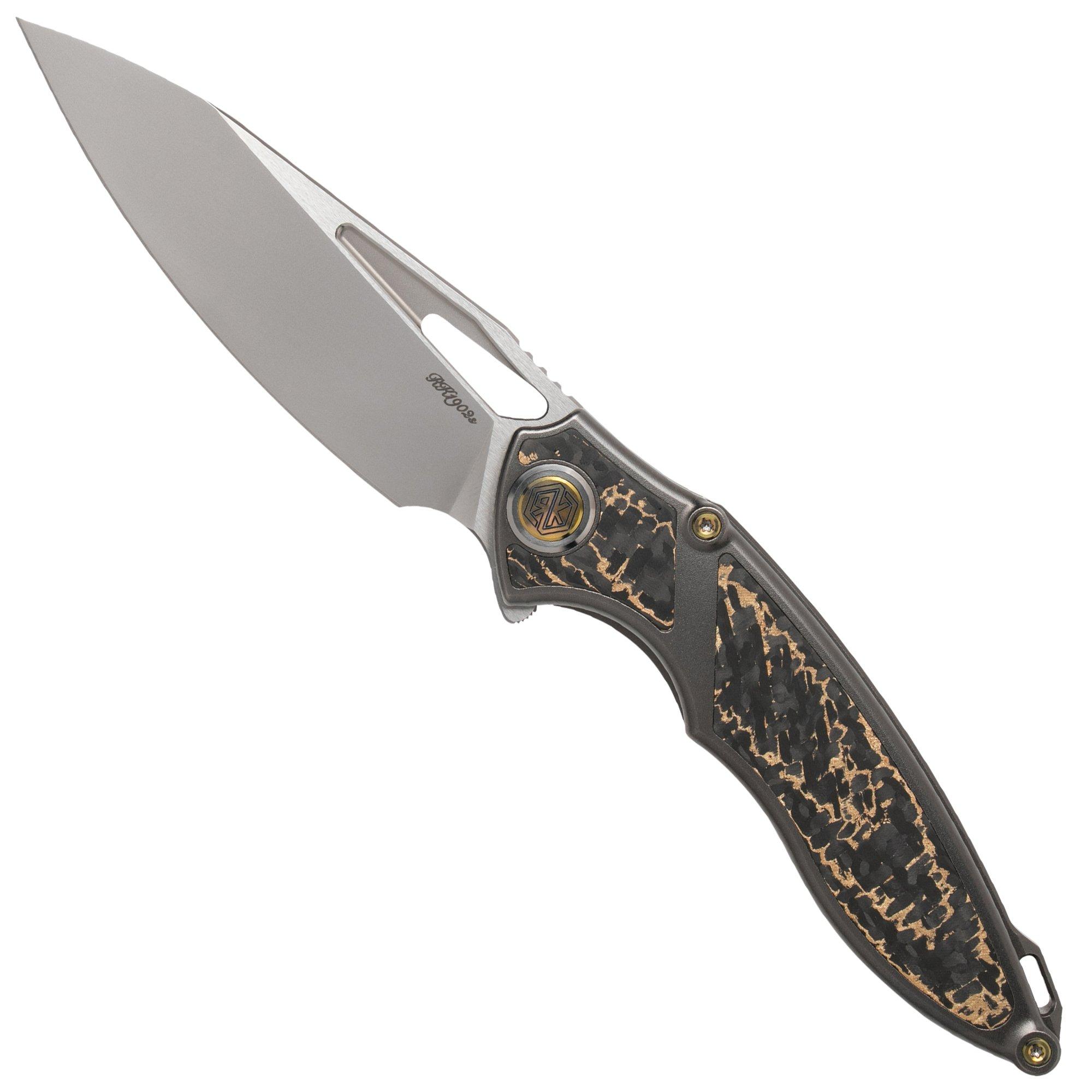 Rike RK1902s Gold Carbon Fiber Taschenmesser
