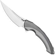 Rike Knife Lamella Bead Blasted Böhler M390, Dark Grey Titanium Handle, zakmes