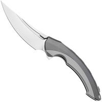 Afbeelding voor Rike Knife Lamella Bead Blasted Böhler M390, Dark Grey Titanium Handle, zakmes