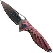 Rike Mini Hummingbird coltello da tasca damascato, rosa