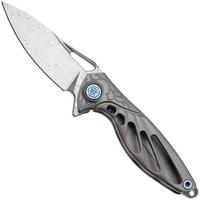 Afbeelding voor Rike Mini Hummingbird zakmes damascus, stonewashed