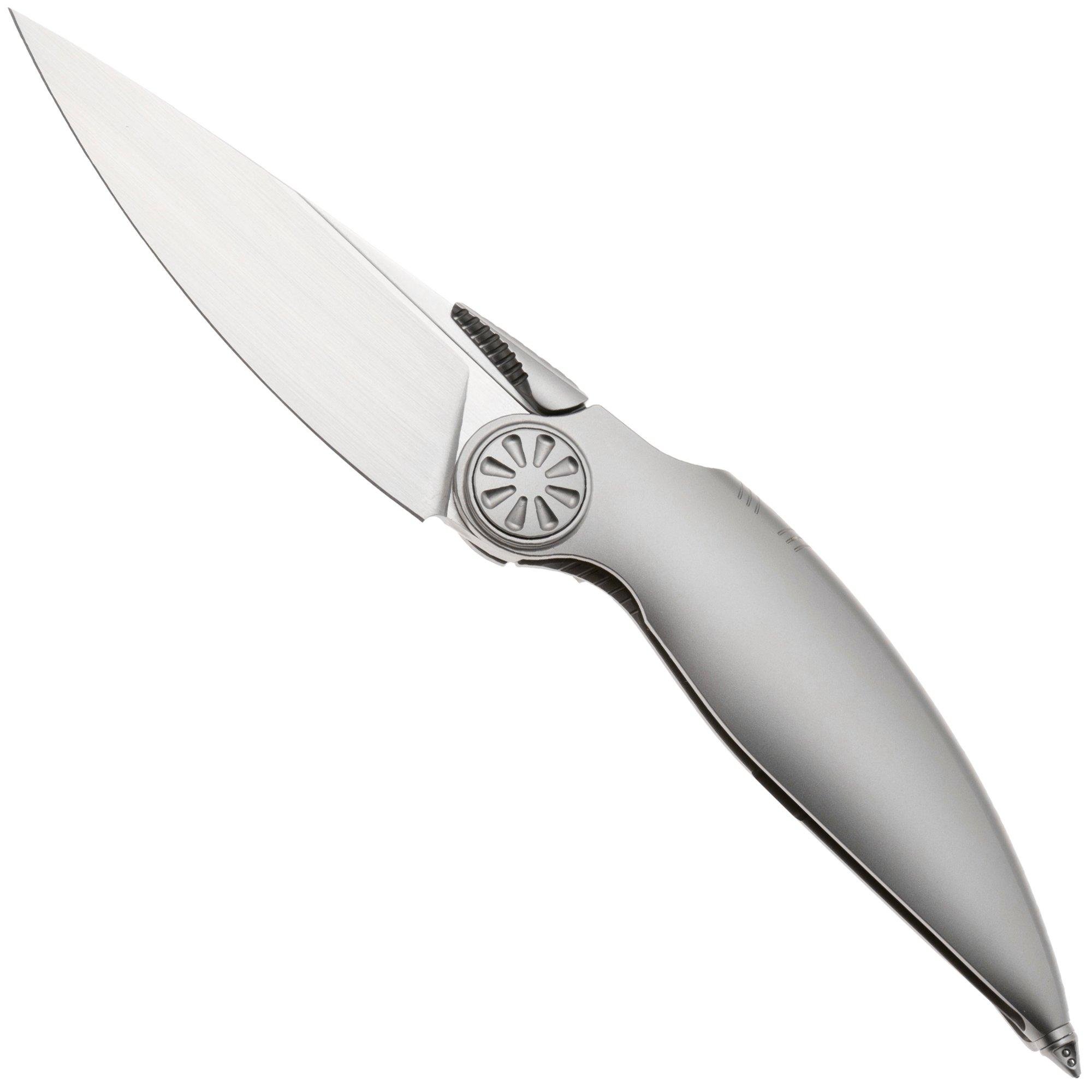 Rike Knife Predator Satin Böhler M390, Titanium, pocket knife