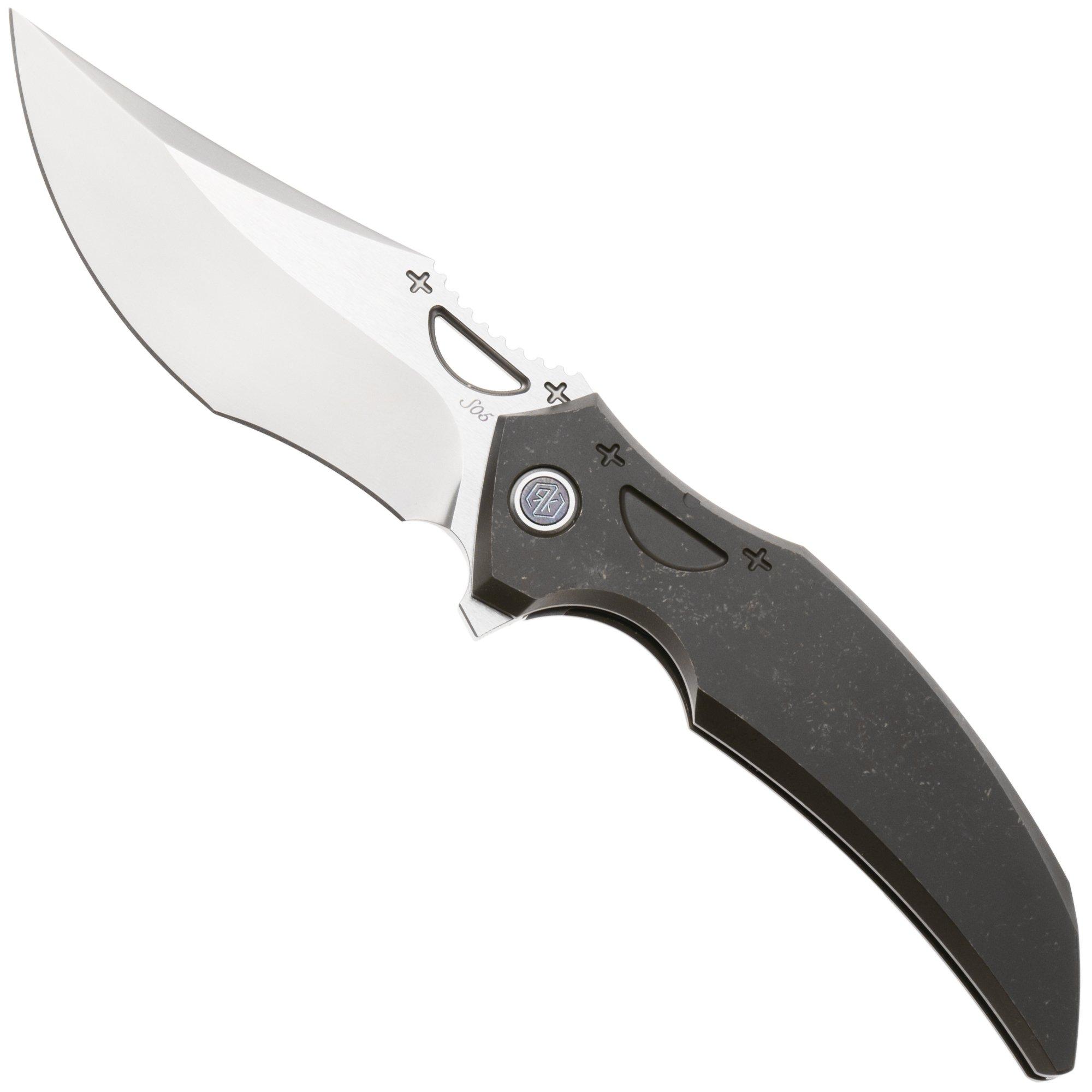 Nóż składany Rike Knife S05 V2 S05-DR-GR Bead Blasted M390, Dark Gray Titanium