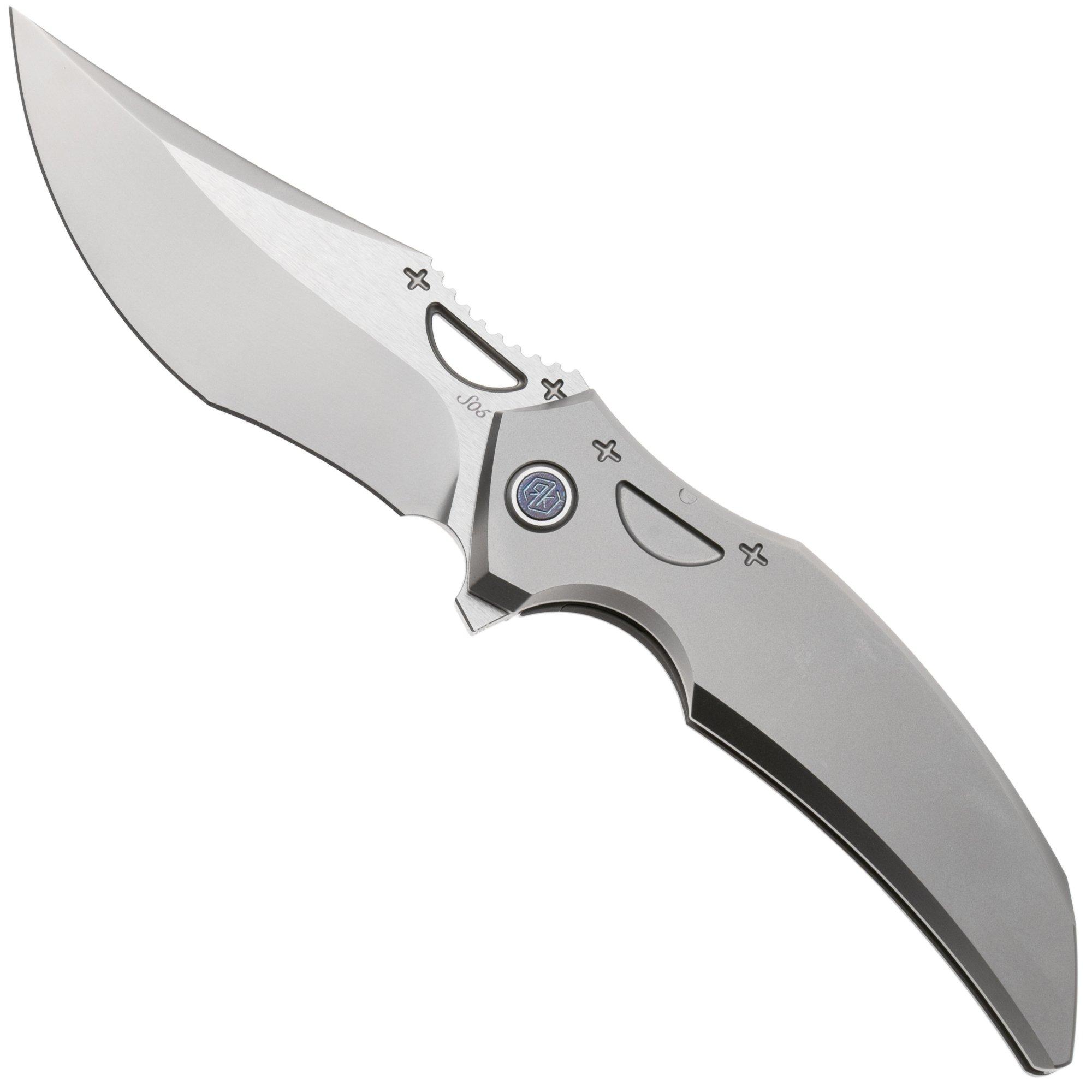 Rike Knife S05 V2 S05-PL Bead Blasted M390, Titanium, Taschenmesser