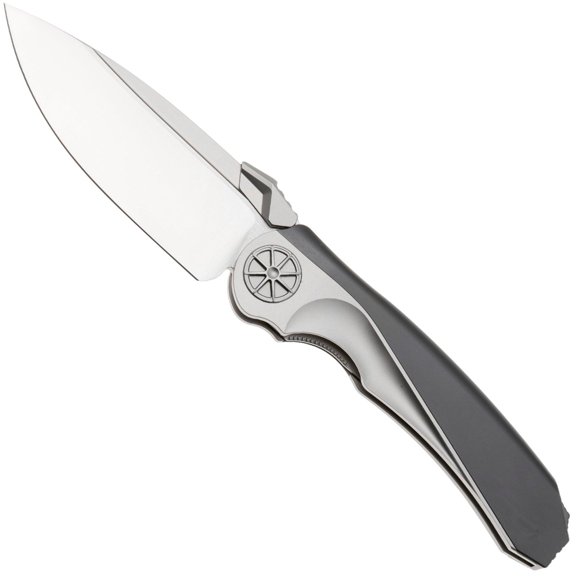 Rike Knife Tissot 1 Satin Böhler M390, DLC Titanium, pocket knife