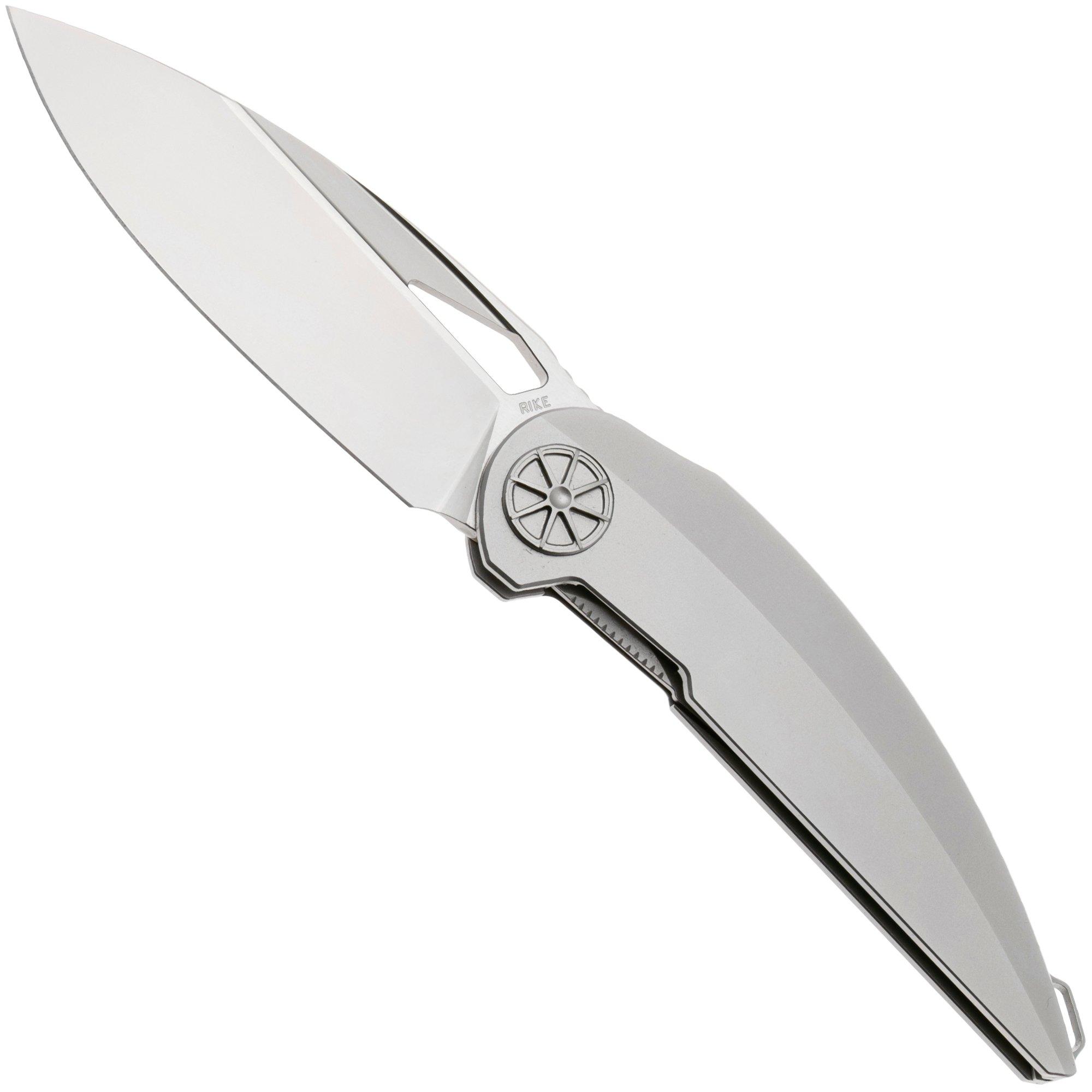 Rike Knife Tissot 2 Bead Blasted Böhler M390, Titanium, pocket knife