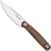 Nóż z głownią stałą Real Steel Dex 3501NG Böhler K110, Natural Green Micarta, projekt Ostap Hel