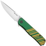 Nóż składany Real Steel Karly 6051, VG10, Green/Gold Aluminium