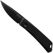 Real Steel Luna Lux 7001Z1, K110 DLC Coating, Black G10, slipjoint zakmes