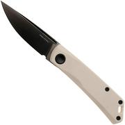 Real Steel Luna Lux 7001Z2, Black DLC K110, Ivory G10 coltello da tasca, Poltergeist design