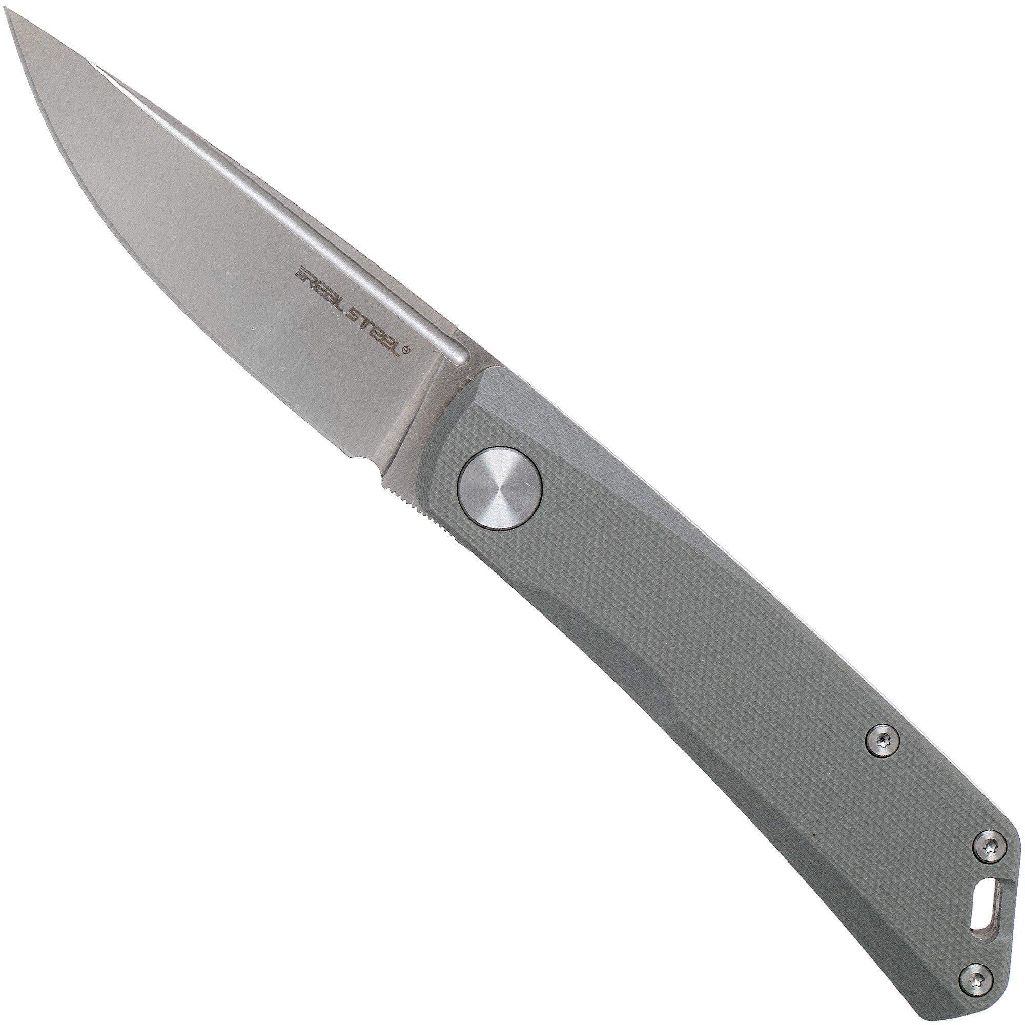 Nóż składany Real Steel Luna Lite 7037 Grey G10, projekt Poltergeist