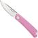 Afbeelding voor Real Steel Luna Lite 7040 Satin D2, Pink G10, zakmes