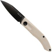 Real Steel Stella Lux 7041Z2, K110 DLC Coating, Ivory G10, navaja slipjoint