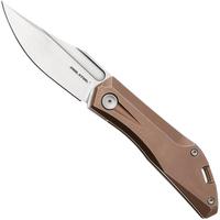 Obraz dla Nóż składany Real Steel Ventus ATS 7042 Stonewashed N690, Bronze Titanium
