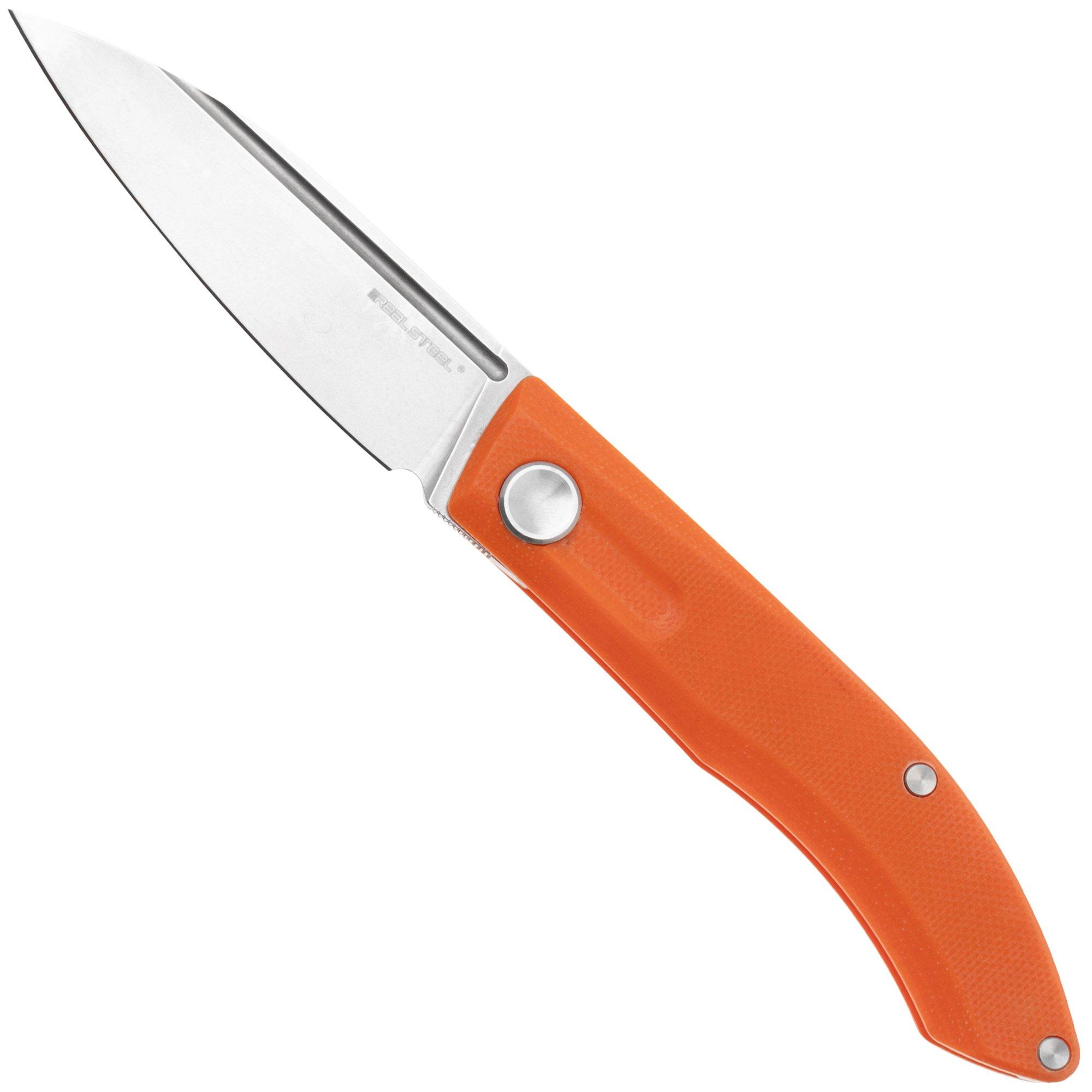Real Steel Stella Orange 7052 pocket knife, Poltergeist design