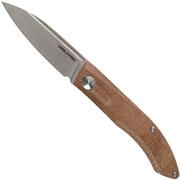 Real Steel Stella Natural Canvas Micarta 7056 Knivesandtools Exclusive couteau de poche, Poltergeist designive
