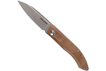 Real Steel Stella Natural Canvas Micarta 7056 Knivesandtools Exclusive pocket knife, Poltergeist design